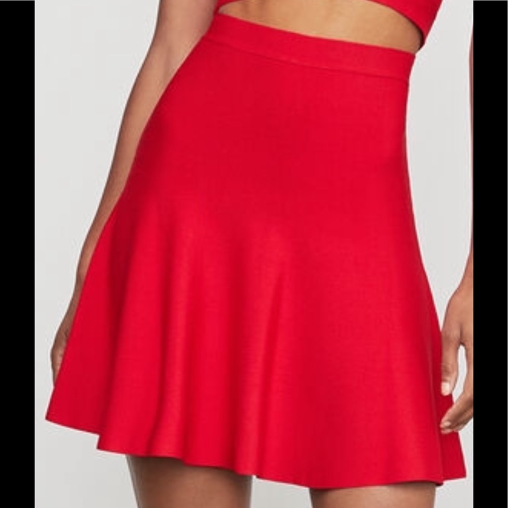 BCBG Ingrid A-Line Skirt in red
